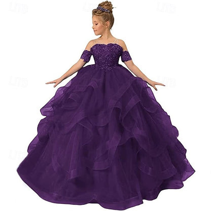 Girls' Princess Flower Dress Kid's Girl
