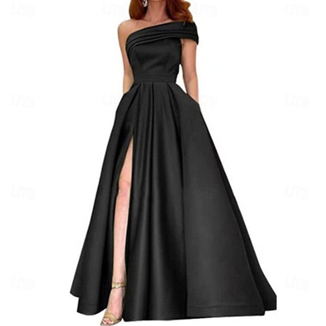 A-Line Floor Length Prom Dresses Evening Gown Quinceanera