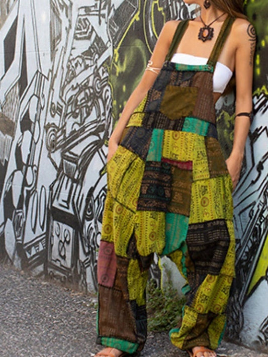 Women's Normal Jumpsuit Casual Floral Sleeveless U Neck