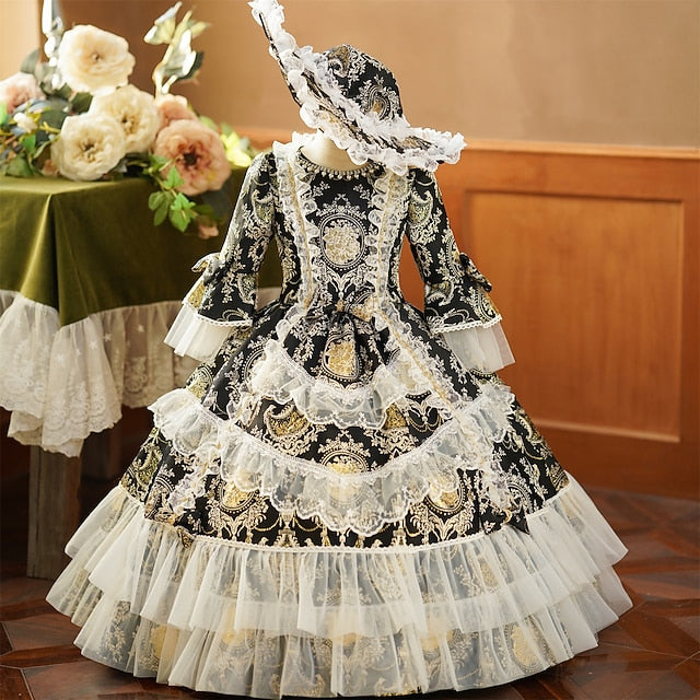 Rococo Dress Masquerade Party Gothic Costume Vintage Inspired