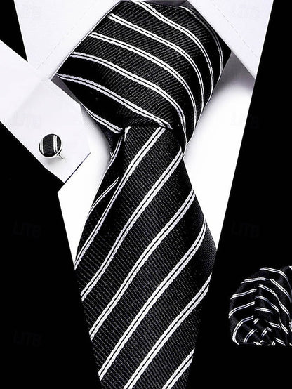 Pocket Purple Tie Men's – Square and Checkered Set Silk