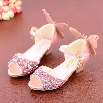 Sparkly Glittery Butterfly Girls' Shoes – Princess