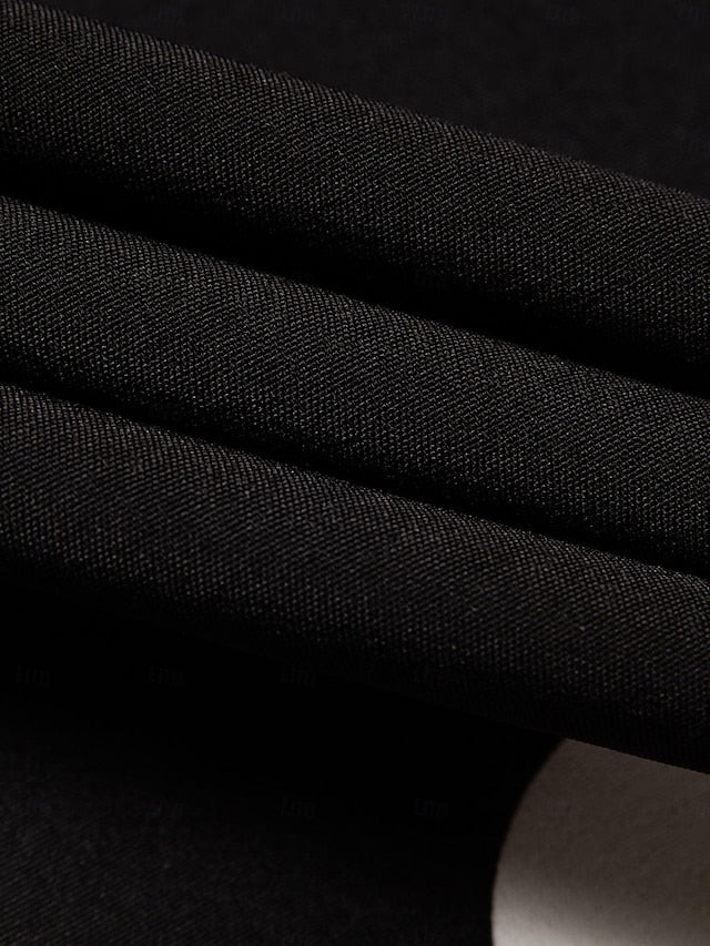 Women's Elegant Dress Midi Dress Black 3/4 Length Sleeve