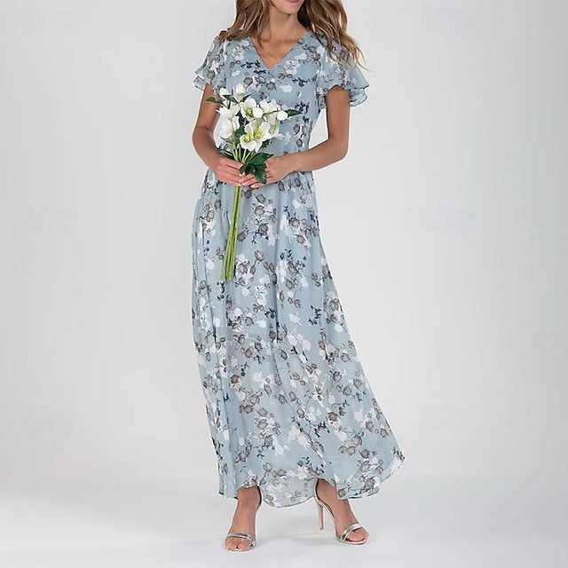 Women's Midi Dress Cocktail Dress Floral Dress Print Dress