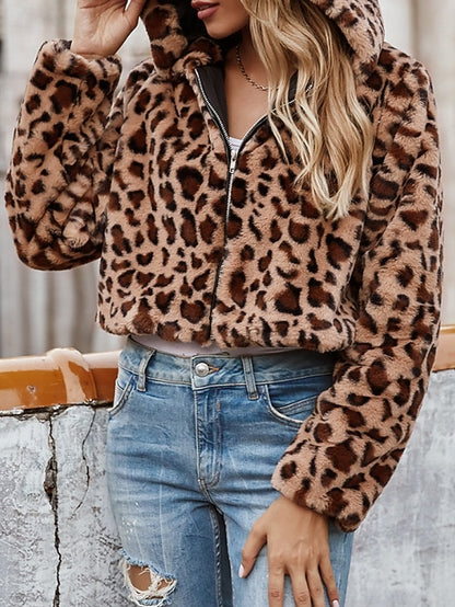 Jacket Warm Faux Fur Coat Comfortable Hoodie Women's