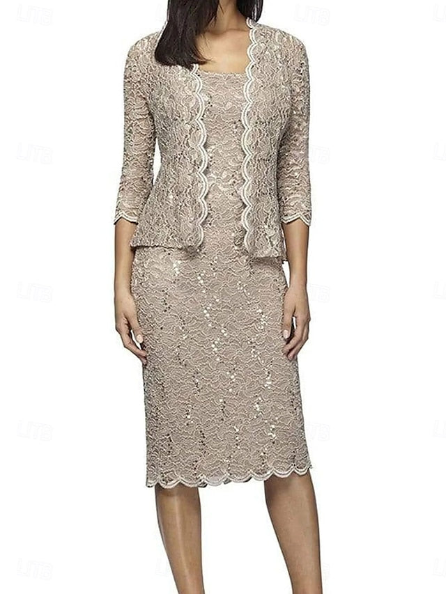 Dress Sets Elegant of Bride Square the Piece Two Mother