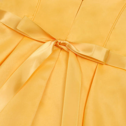 Kids Formal Sleeveless Party Girls' Solid Dress Color