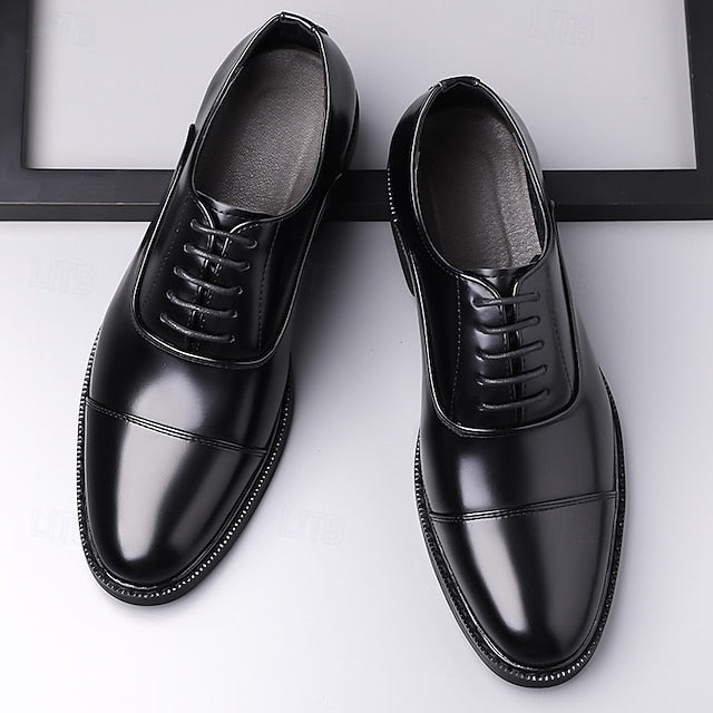 Brown Classic Men's Design Shoes Oxford – Dress Cap-Toe