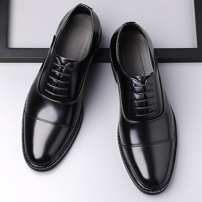 Brown Classic Men's Design Shoes Oxford – Dress Cap-Toe