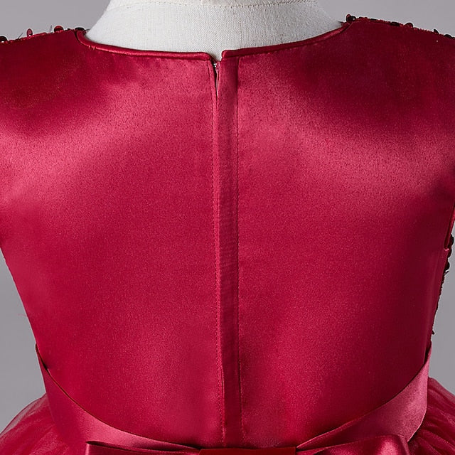 Dress Kids Festival Girls' Sleeveless Sequin Party Wedding