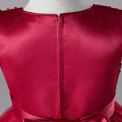 Dress Kids Festival Girls' Sleeveless Sequin Party Wedding