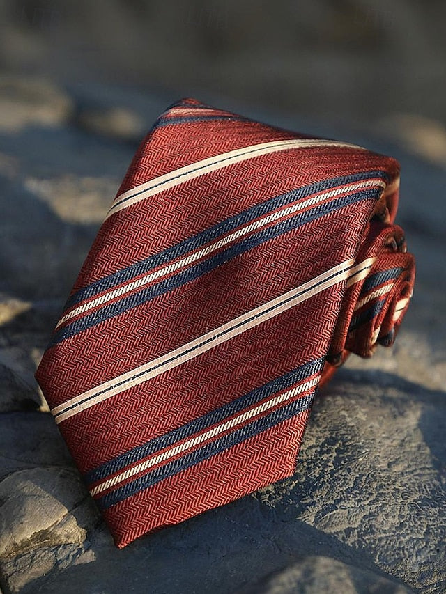 Necktie and Paisley Tie Classic Striped Silk Men's