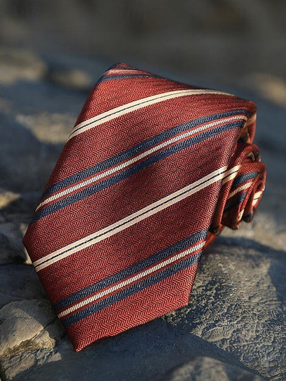 Necktie and Paisley Tie Classic Striped Silk Men's