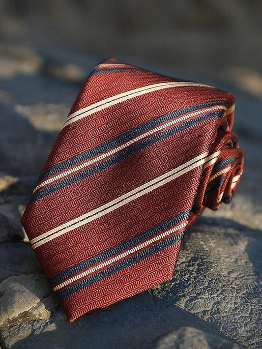 Necktie and Paisley Tie Classic Striped Silk Men's