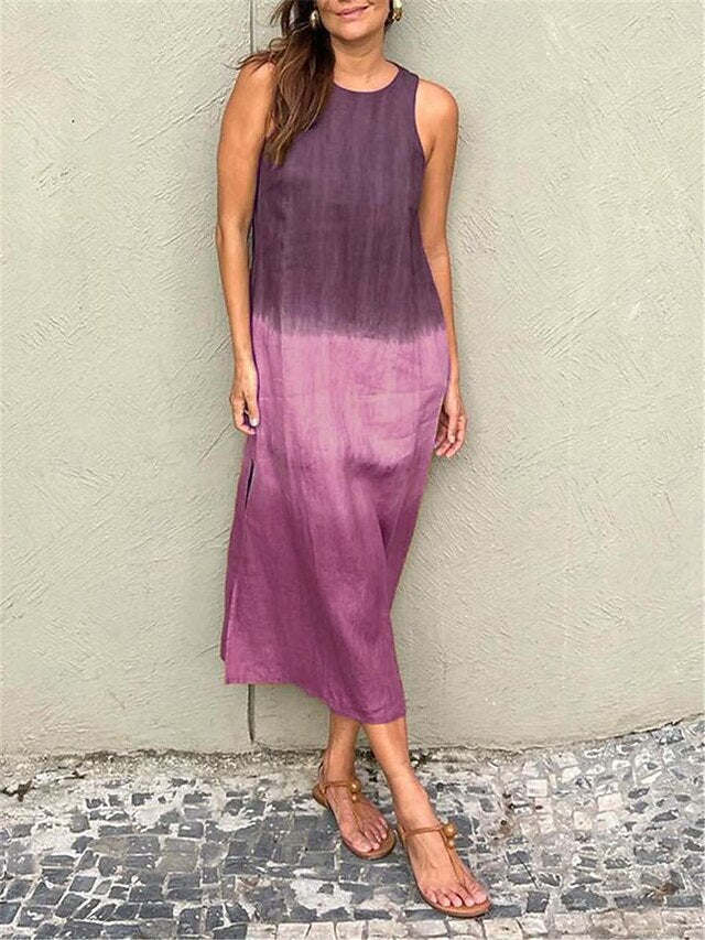 Women's Long Dress Maxi Dress Maxi Dress Faux Cotton Linen