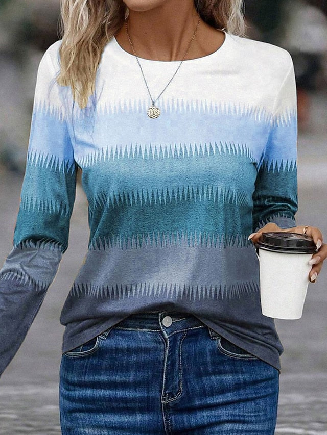 Women's T Shirt Graphic Geometric Vintage Stylish Classic