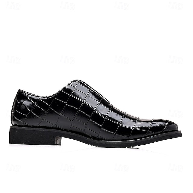 Shoes Slip-On – Crocodile Burgundy Men's Dress Pattern