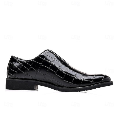 Shoes Slip-On – Crocodile Burgundy Men's Dress Pattern