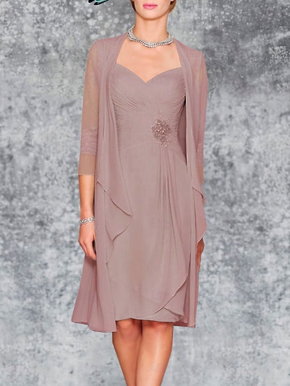 of the Piece Mother Sheath Bride Dress Two Wedding Beach