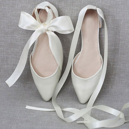 Tie – Flats Satin Comfortable Women's Ballet Ribbon