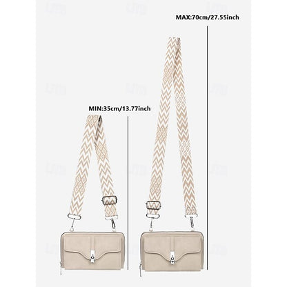 Crossbody Faux Damen Geometrische Tasche Muster mit Leder