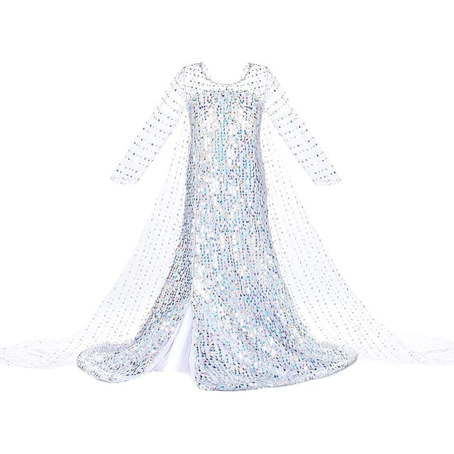 Flower Princess Elsa Girls' Movie Girl Dress Frozen