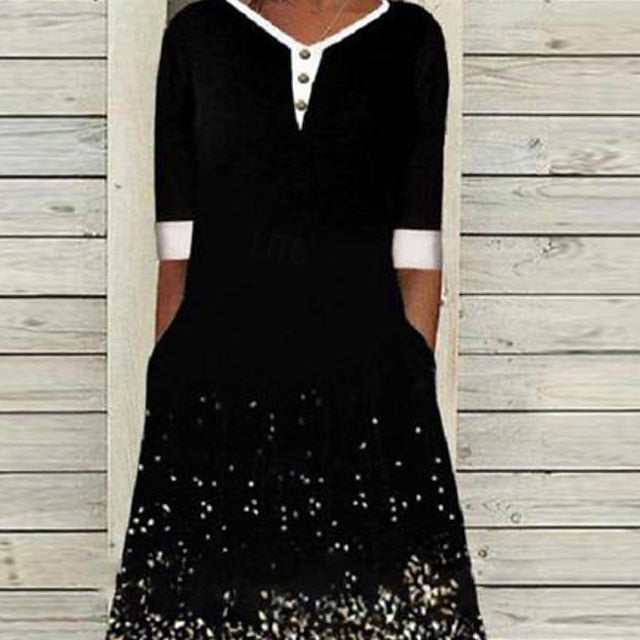 Women's Midi Dress Black Dress Cocktail Dress Formal