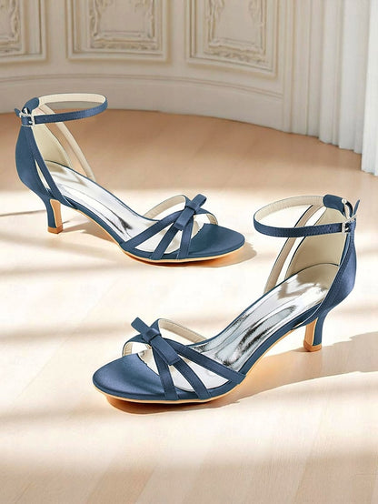 Women's Green 1950s Heel Kitten Strappy Satin Vintage