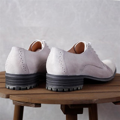 Leather Genuine Brogue Oxford Shoes Men's – Vintage