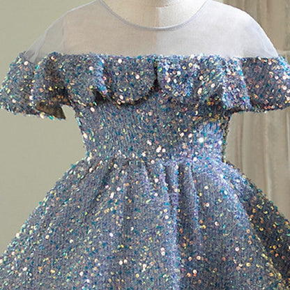 Girl Party Flower Dress Girls' Evening Gown