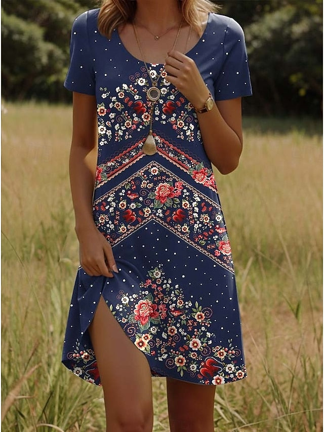 Women's Mini Dress Casual Dress Petite Dress T Shirt Dress