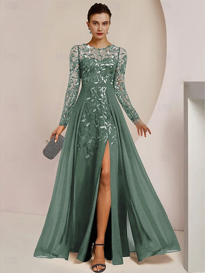 Dress Elegant of Jewel Bride A-Line Guest Mother Wedding the