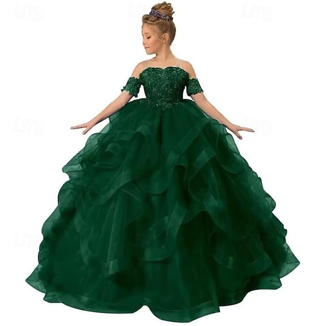 Girls' Princess Flower Dress Kid's Girl