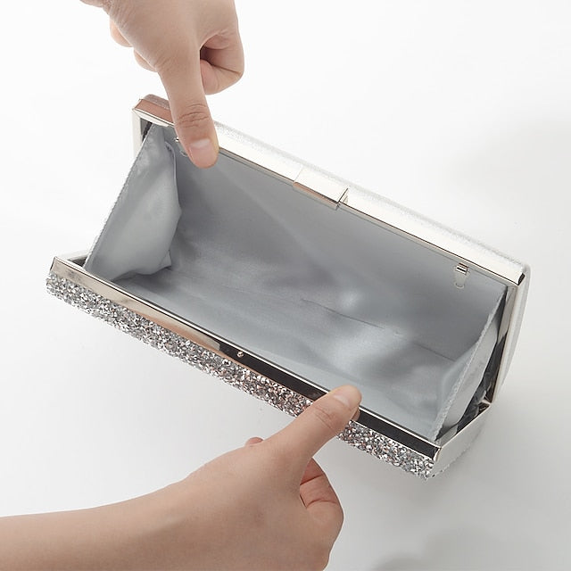 Women's Clutch Glitter Silver