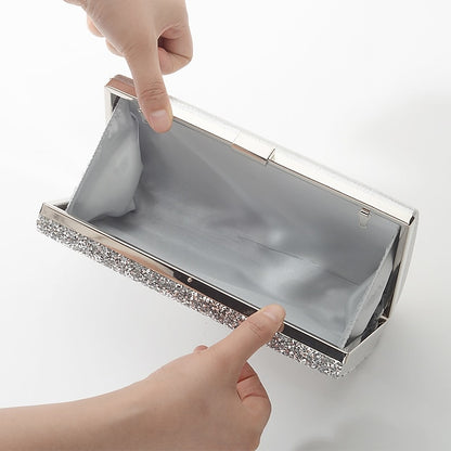 Women's Clutch Glitter Silver