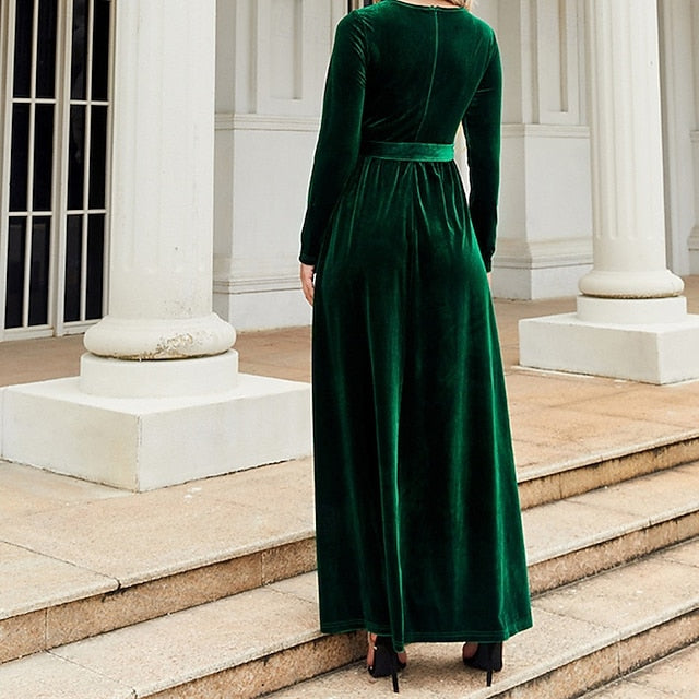 Women's Midi Dress Christmas Dress Velvet Dress Cocktail