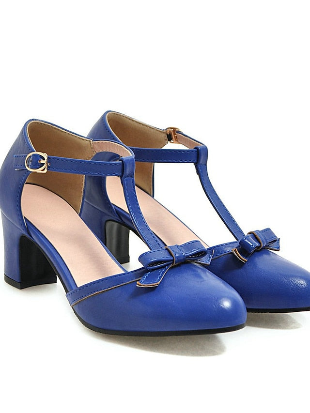 heels Chunky Vintage Retro Heels Roaring T-strap 1950s Shoes 20s