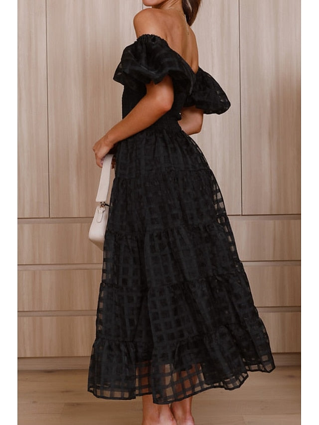 Women's Midi Dress Graduation Dress Fashion Modern Lantern