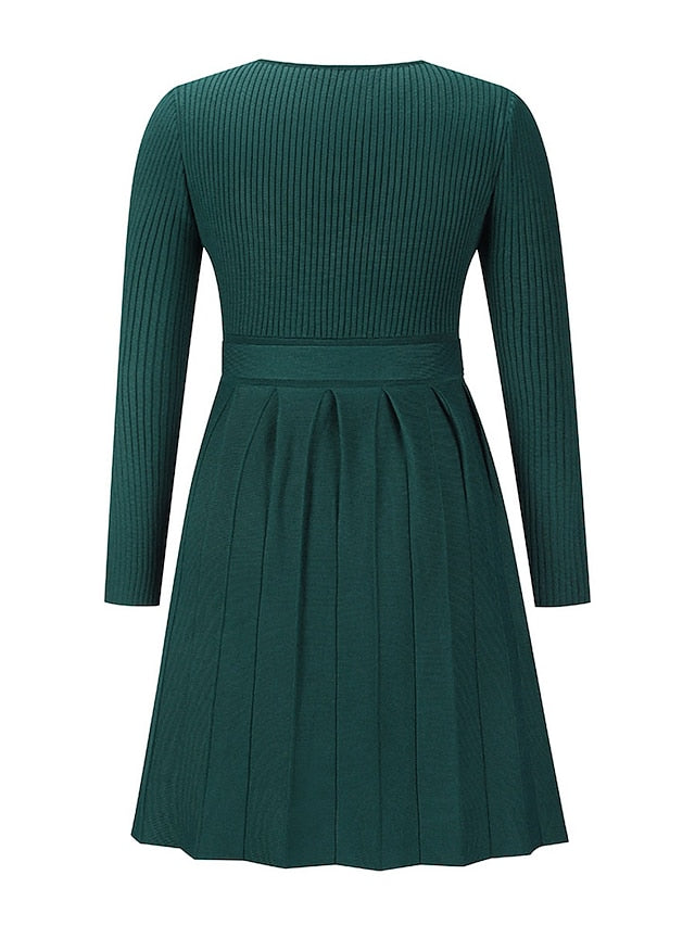 Women's Sweater Dress Knit Dress Jumper Dress Mini Dress