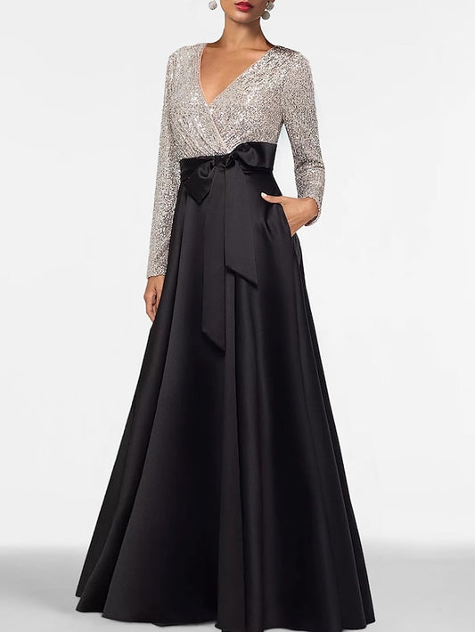 Length Dress Formal Elegant Long Gown A-Line Floor Evening