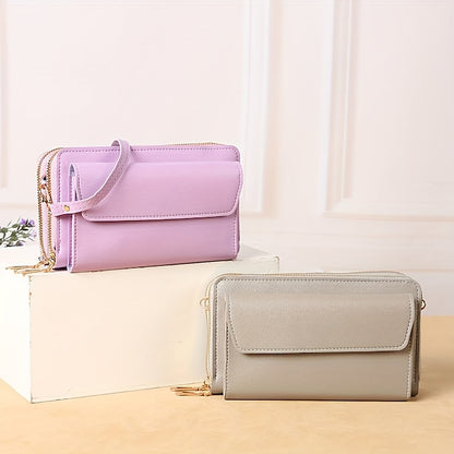 Sac à bandoulière pour femme, portefeuille, téléphone portable