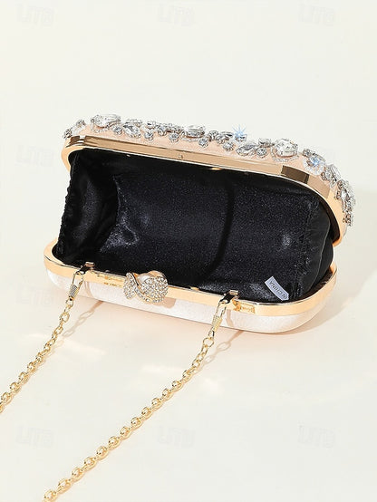 Crystal-Embellished Women's Clutch Bag