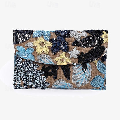Handheld Floral Clutch - Bag Evening Women's Embroidered
