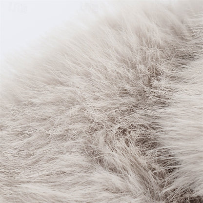 Furs Women's Faux Buttons Coat Warm Fur Comfortable