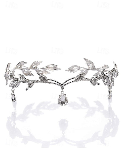 Blue Gold Leaf with Headpiece – Gemstone Drops Vintage