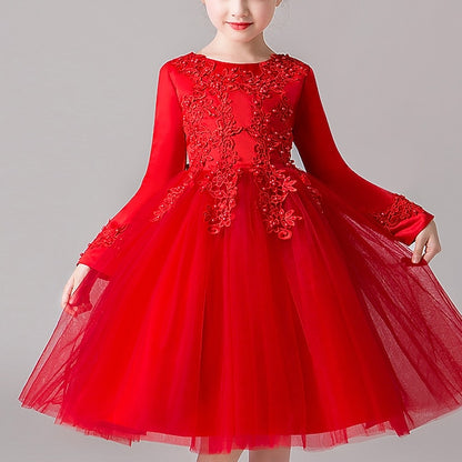 Girls' Girl Flower Princess Party Dress