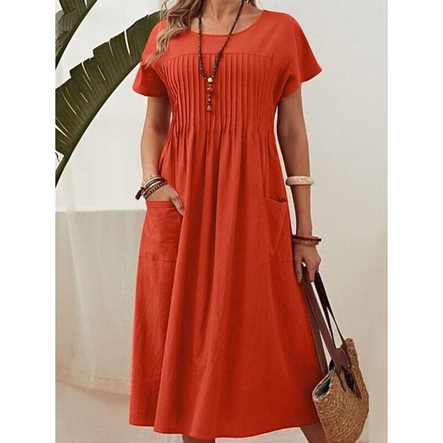 Easter Women's Midi Dress A Line Dress Summer Dress Casual