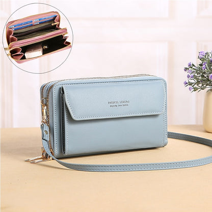 Sac à bandoulière pour femme, portefeuille, téléphone portable