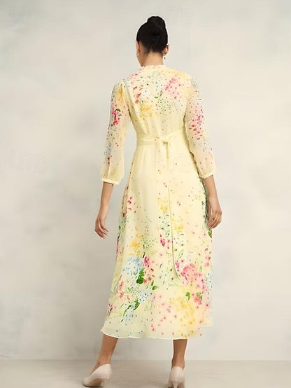 V Elegant Dress Minimalist Mother A-Line of Bride the Simple