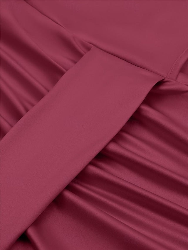 Women's Casual Dress Midi Dress Ruched Wedding Party